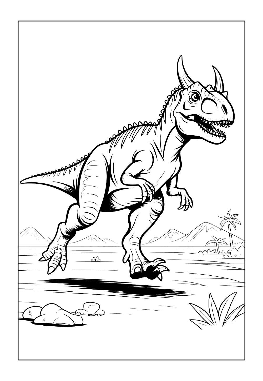 Desenho do Dinossauro Carnotauro
