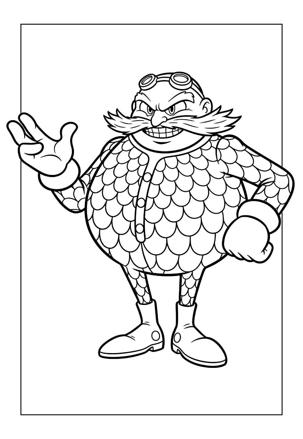 Desenho do Dr. Eggman para imprimir e pintar