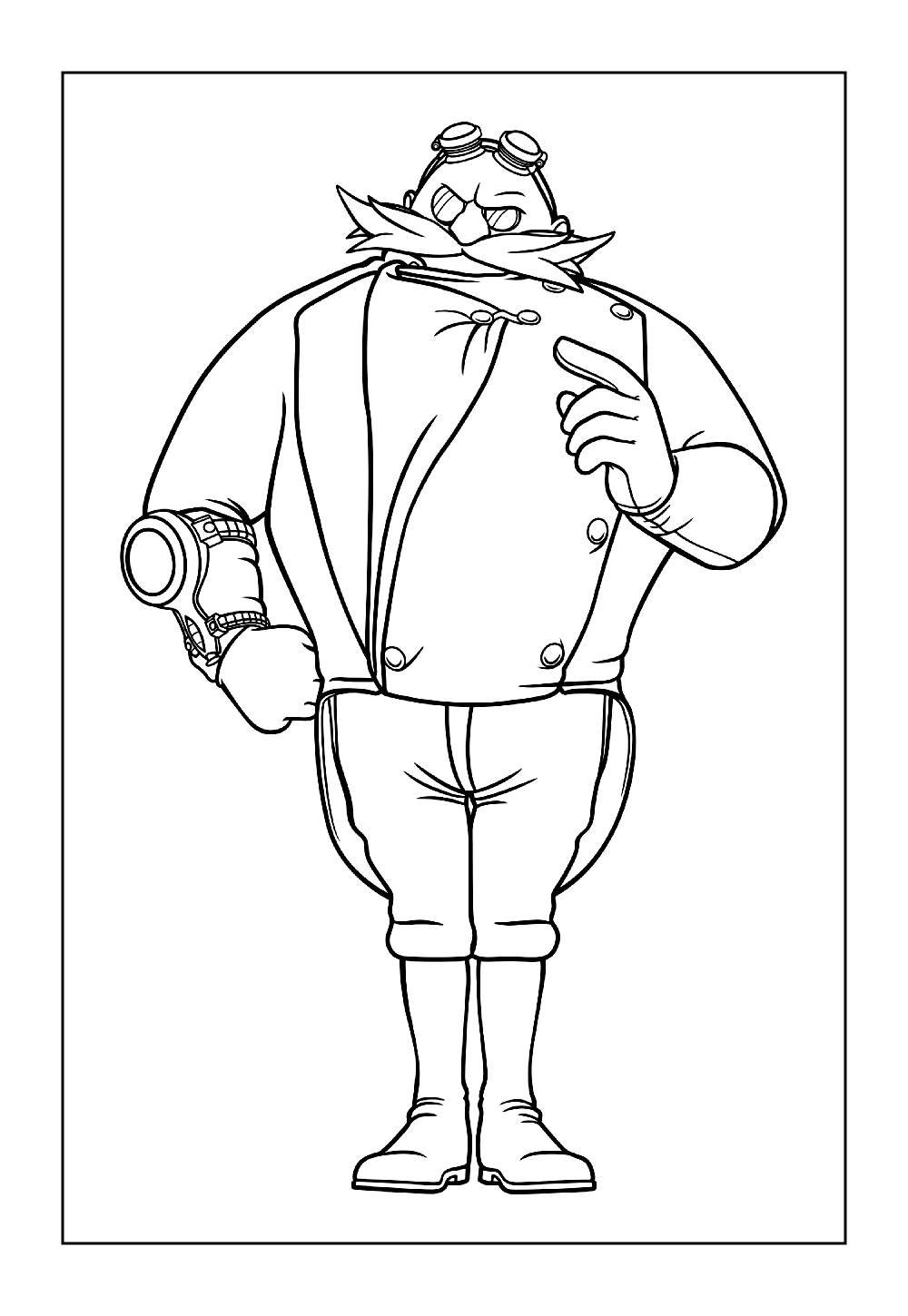 Desenho do Dr. Eggman para pintar