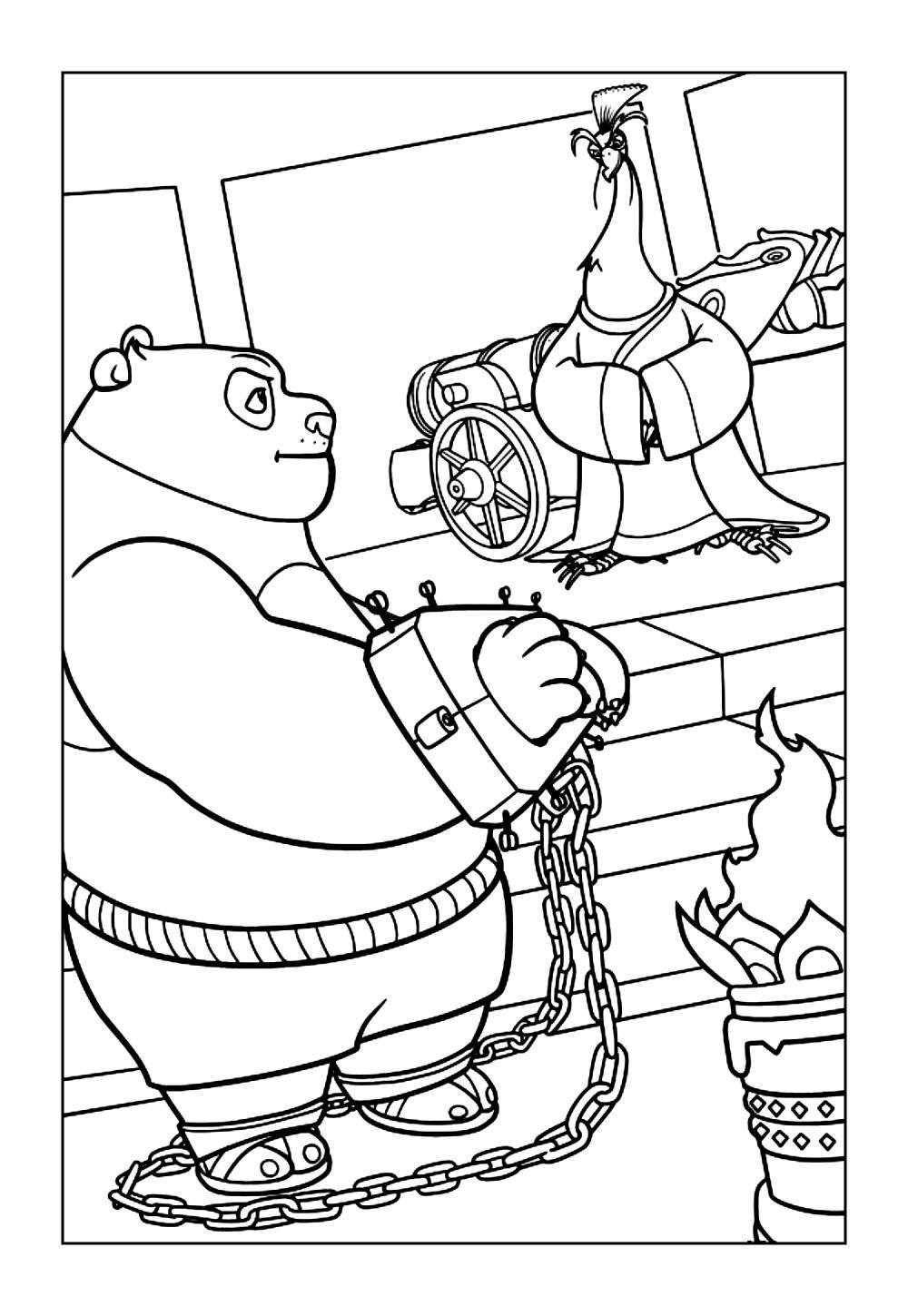 Kung Fu Panda para pintar