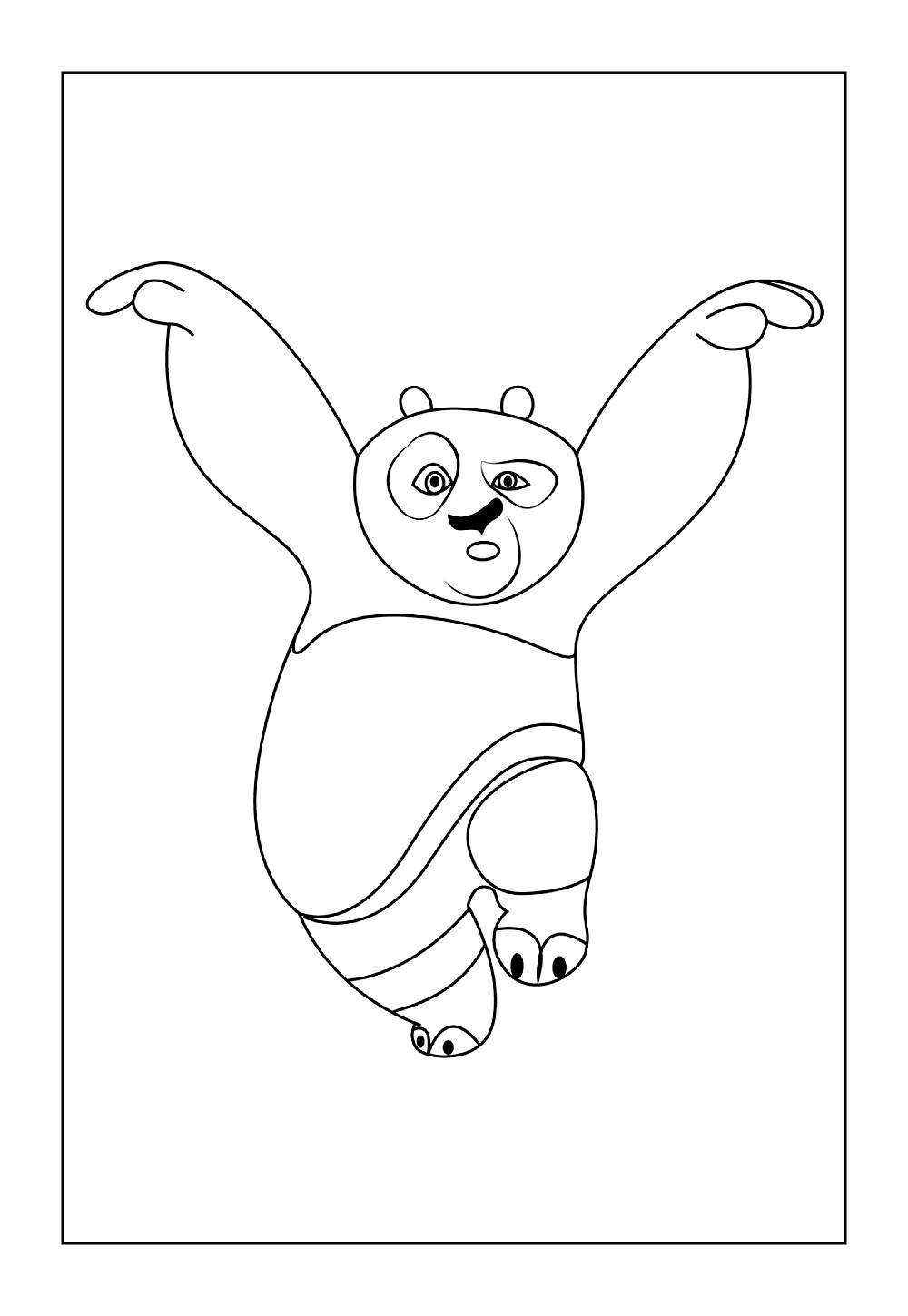 Kung Fu Panda para colorir