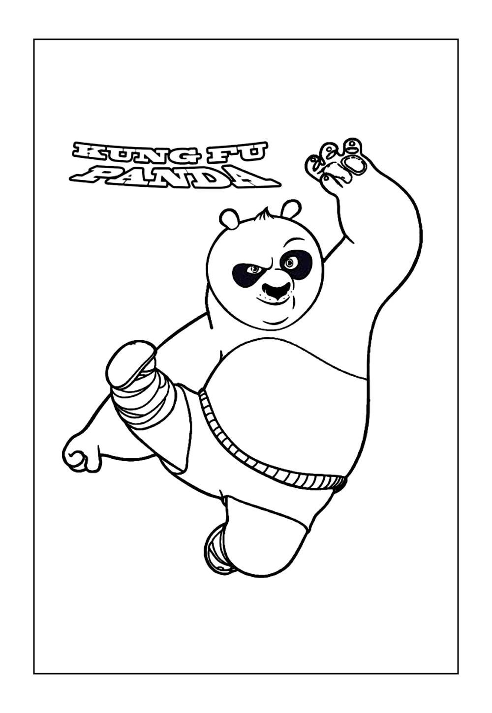 Desenhos do Kung Fu Panda para pintar