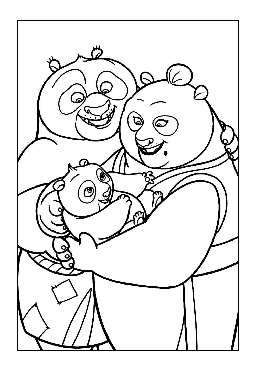 Desenhos do Kung Fu Panda para colorir