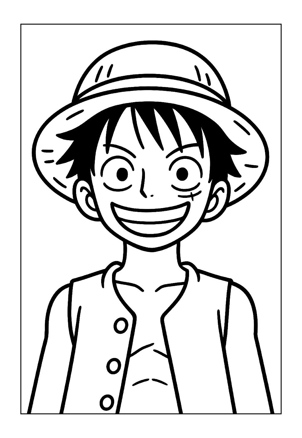 Desenho do Luffy para colorir