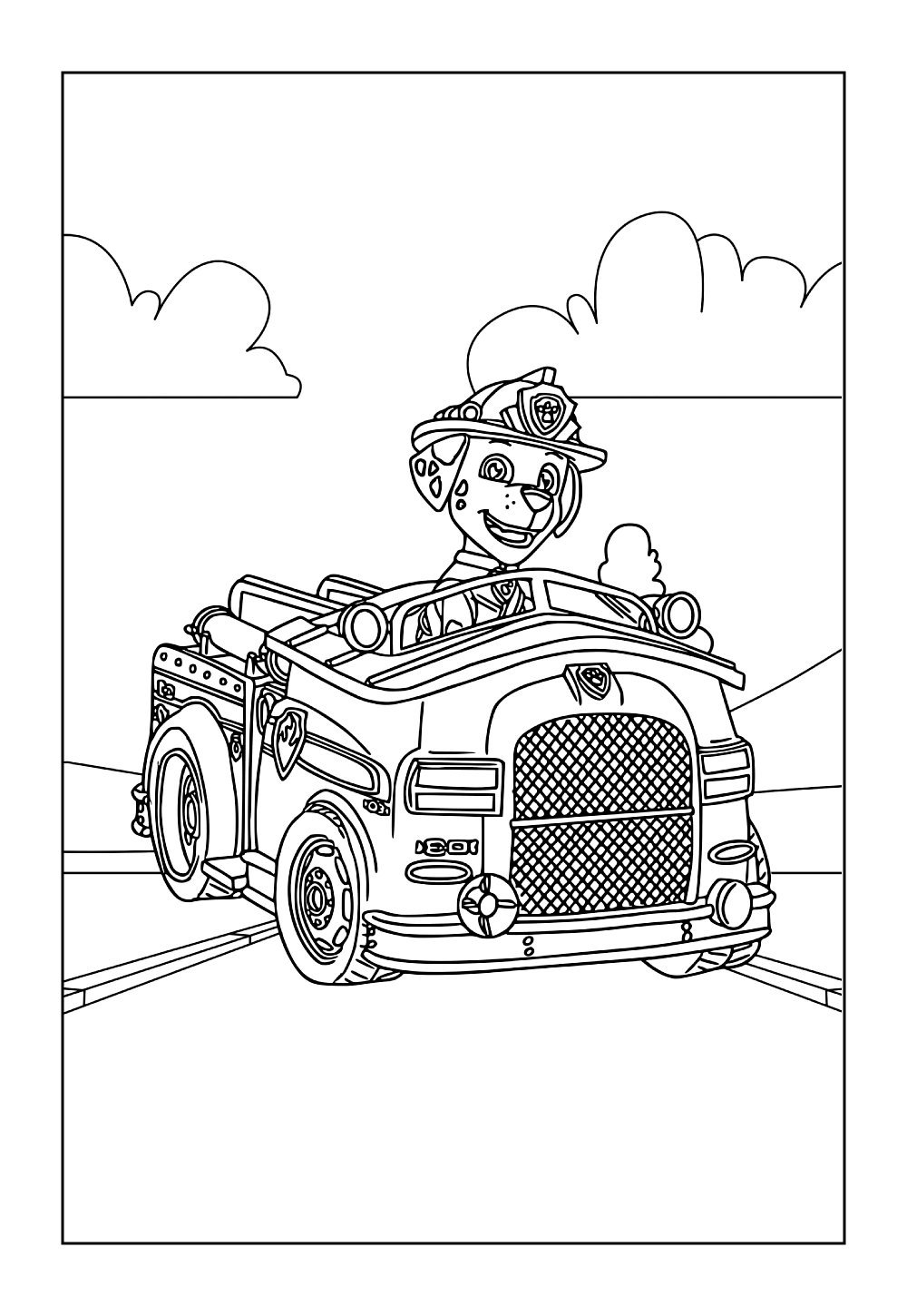 Desenho do Marshall para colorir