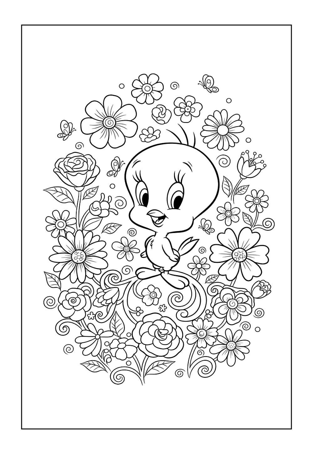 Piu-piu para colorir