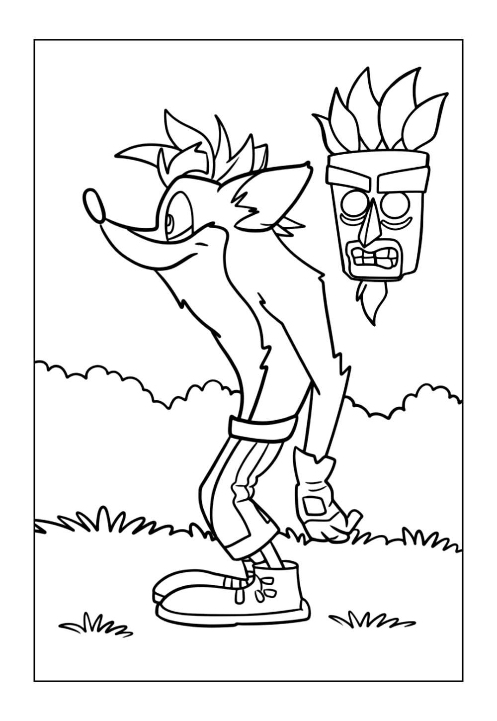 Crash Bandicoot para colorir e pintar