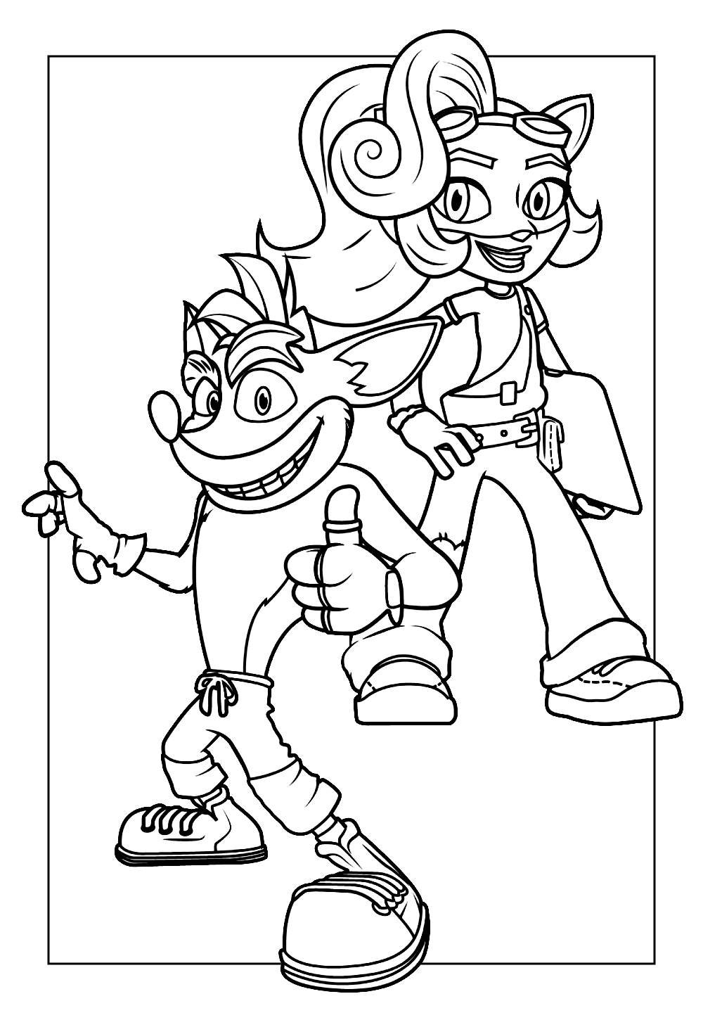Crash Bandicoot para colorir