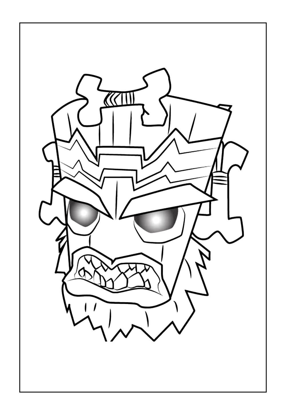 Desenho de Crash Bandicoot para pintar