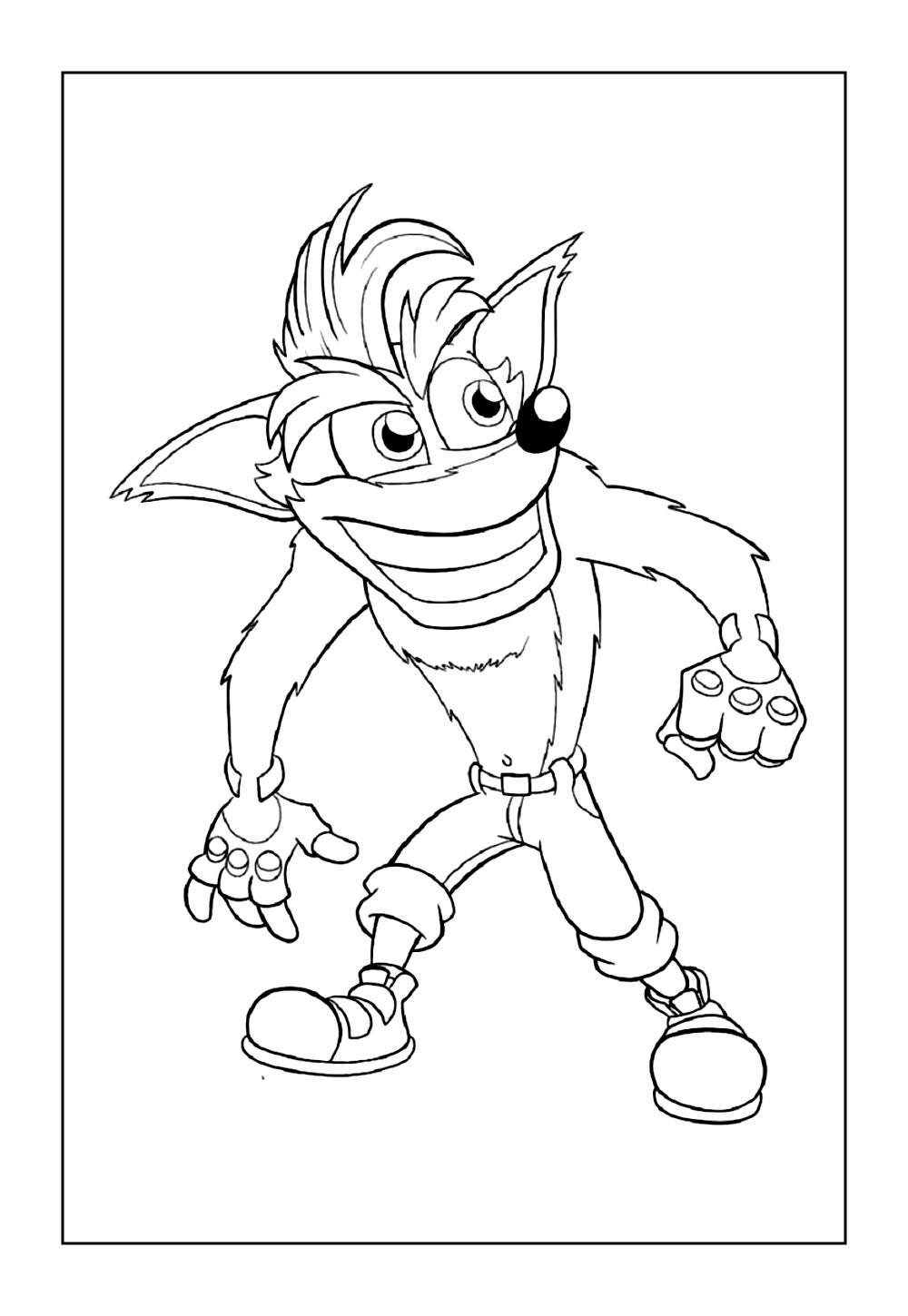 Crash Bandicoot para colorir