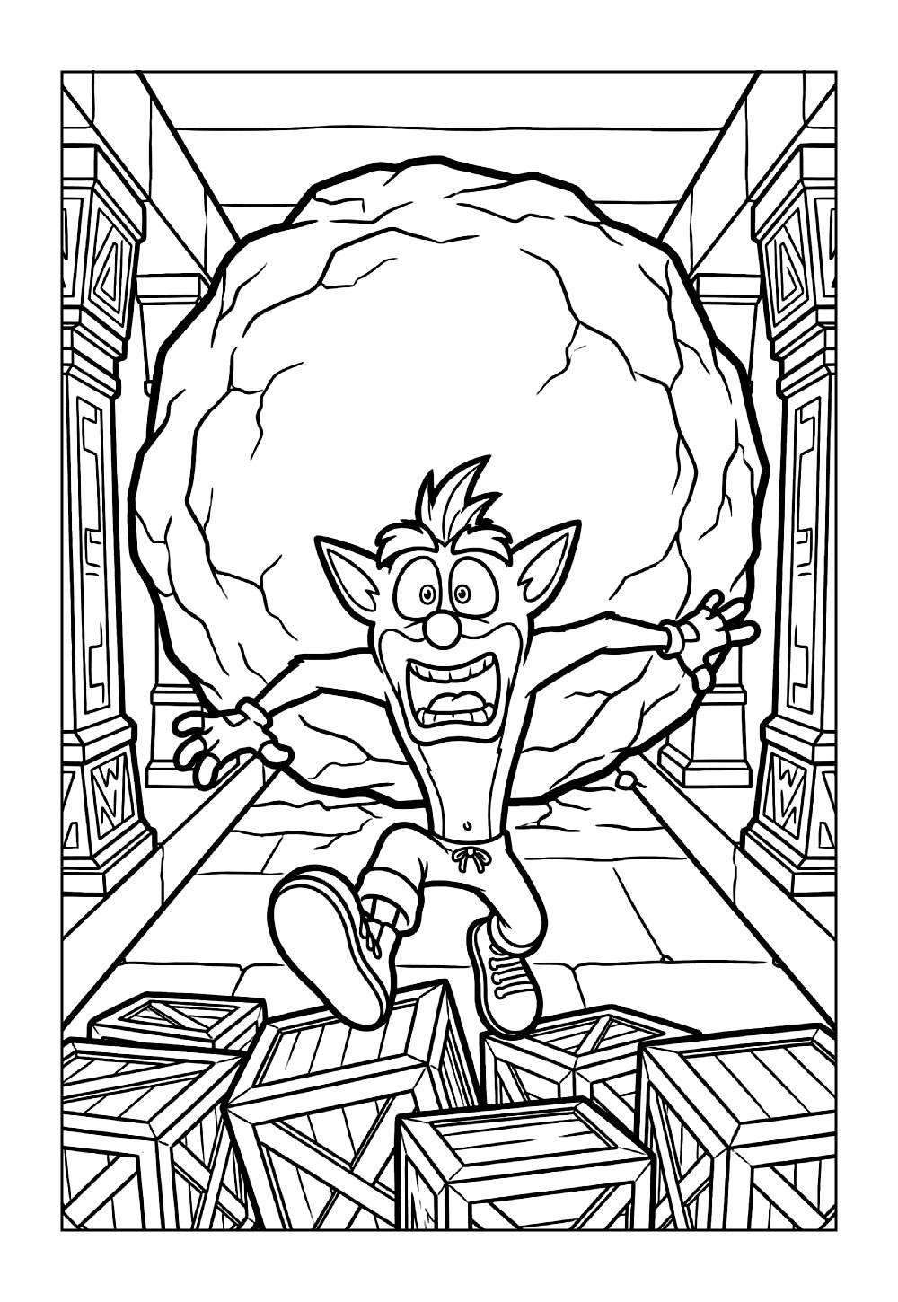 Desenhos de Crash Bandicoot para pintar