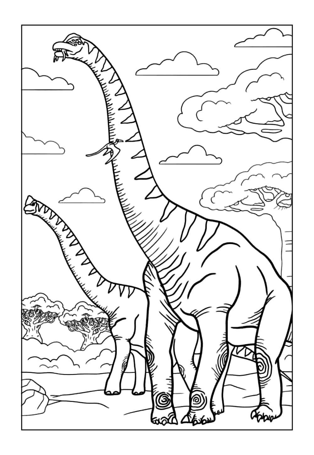 Braquiossauro para colorir