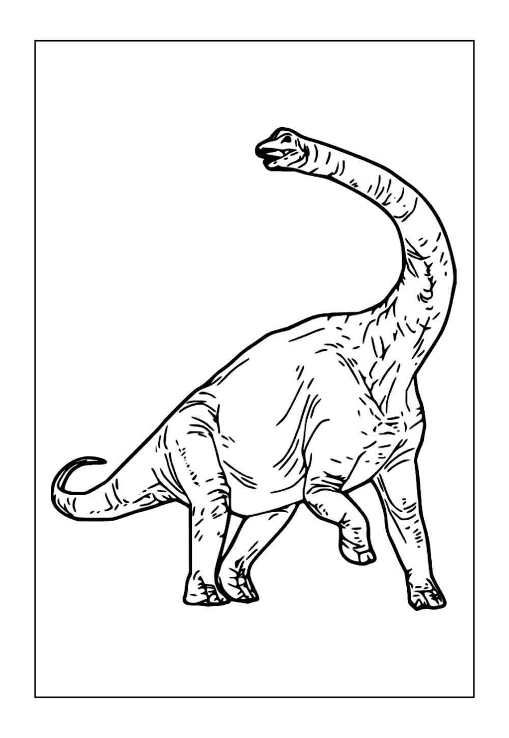 Desenho do Braquiossauro para pintar