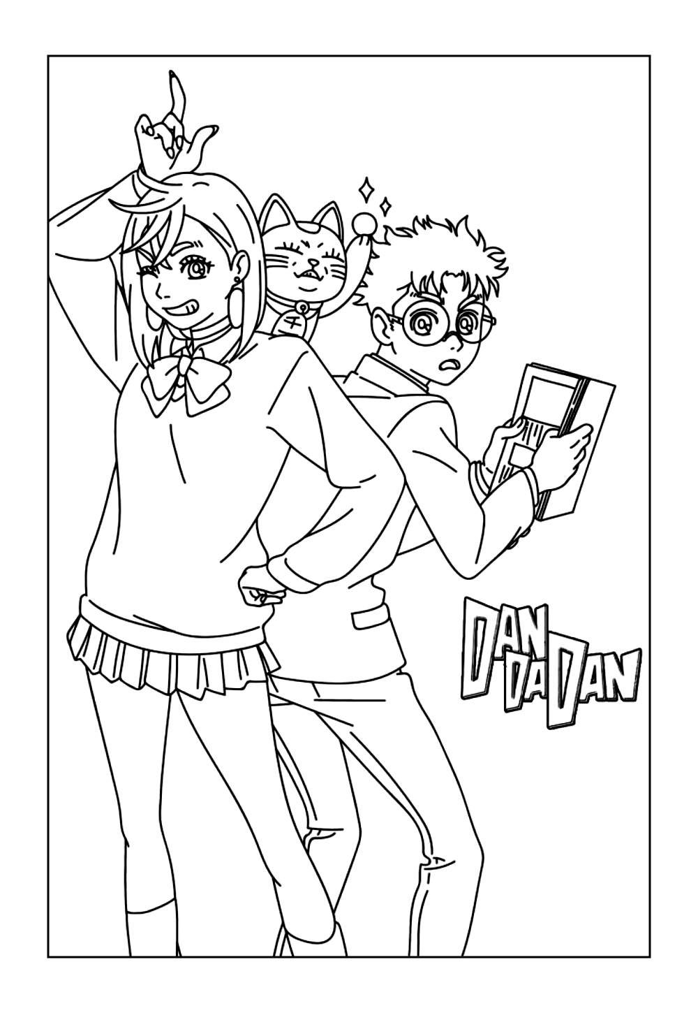 Desenhos do Anime Dandadan para colorir