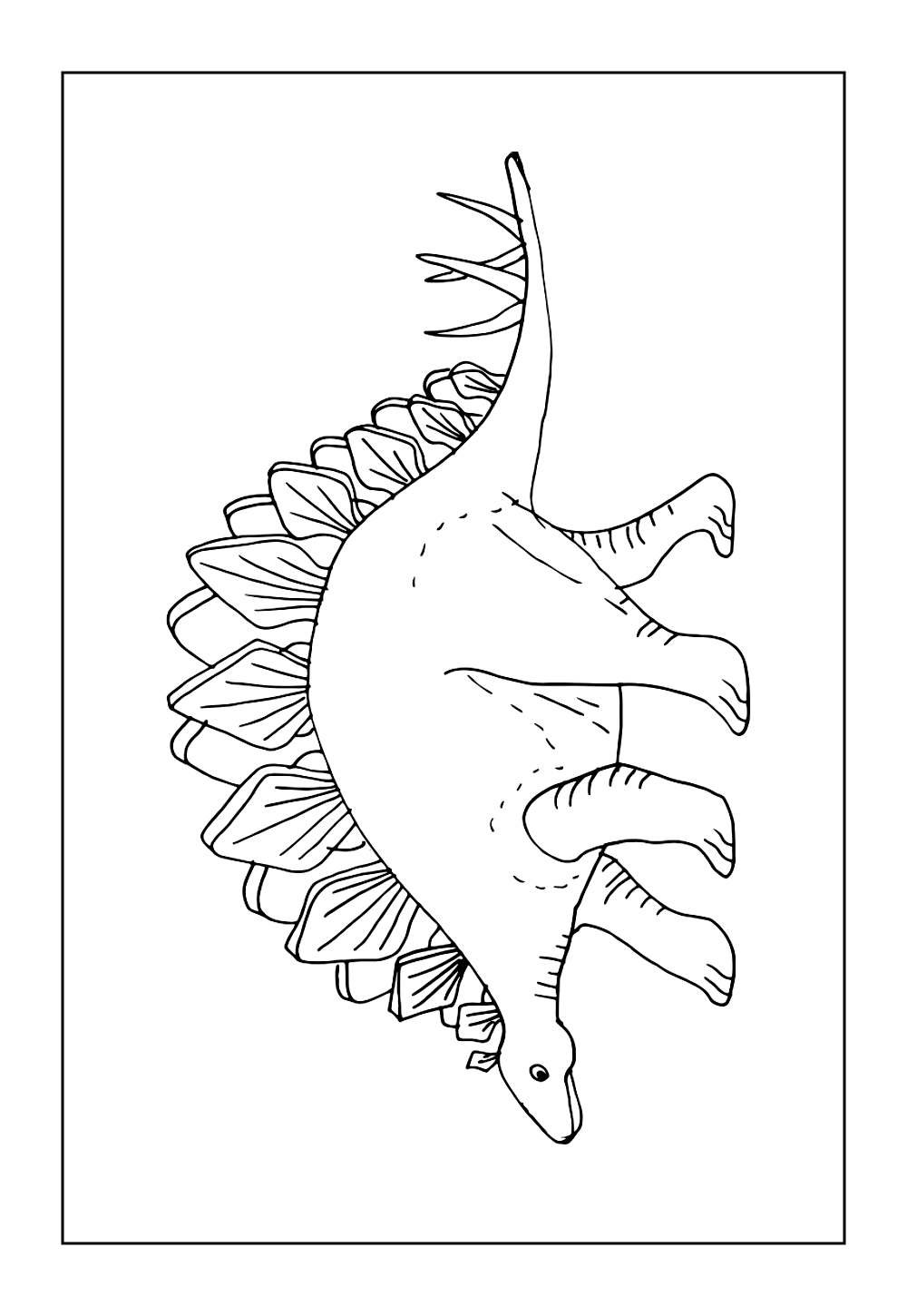 Desenho do Dinossauro Estegossauro para colorir