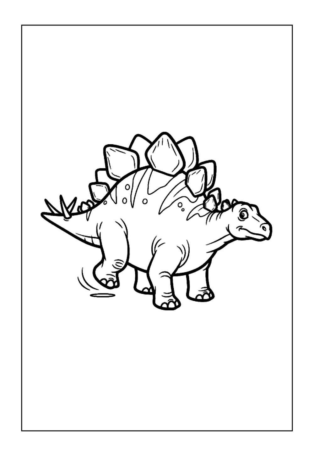 Desenho do Dinossauro Estegossauro para colorir