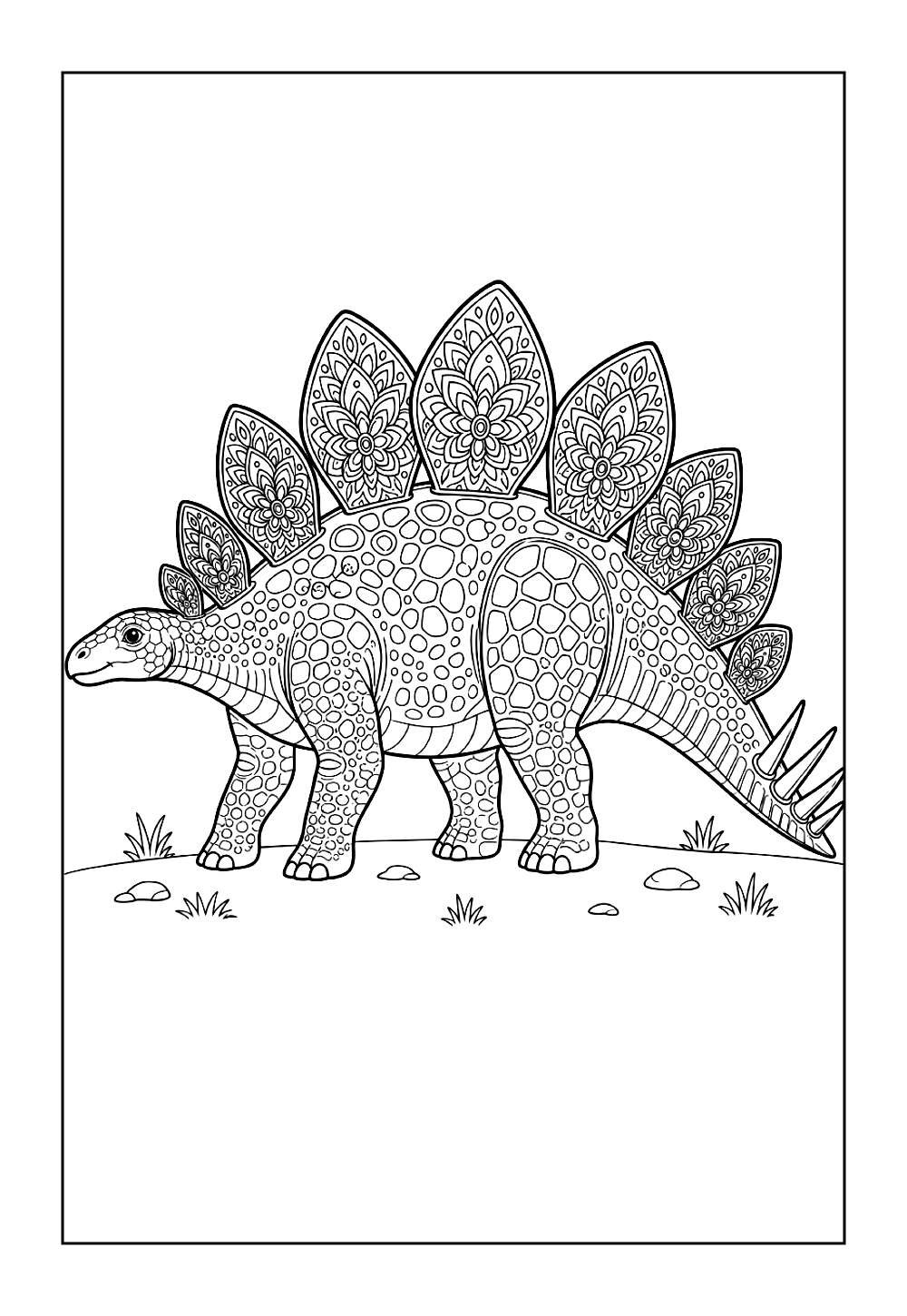 Desenho do Dinossauro Estegossauro
