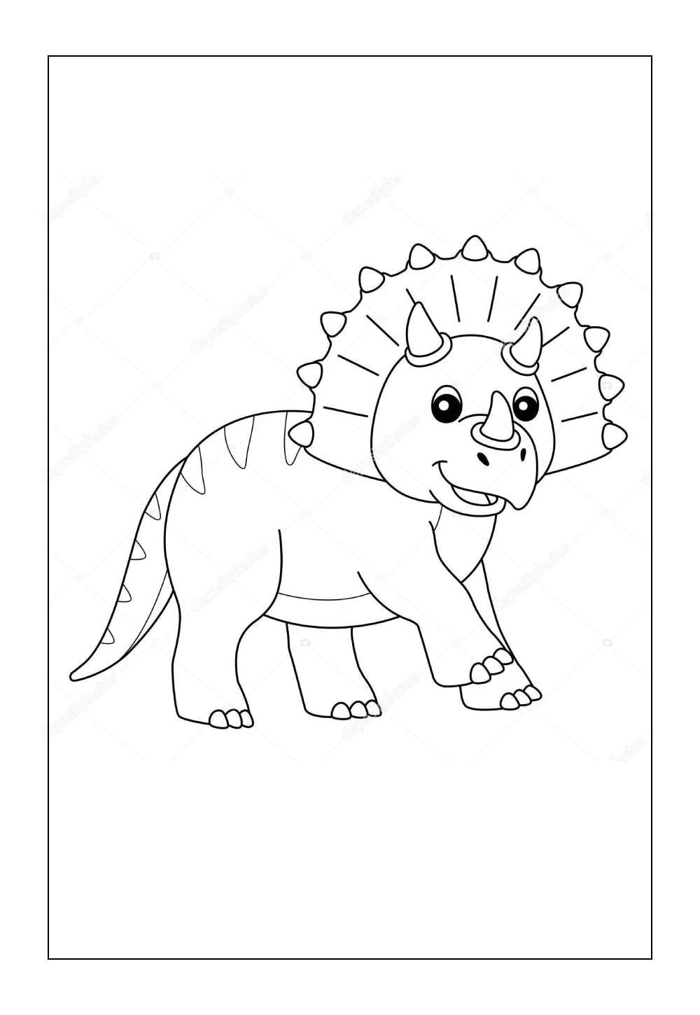 Desenho de Triceratops
