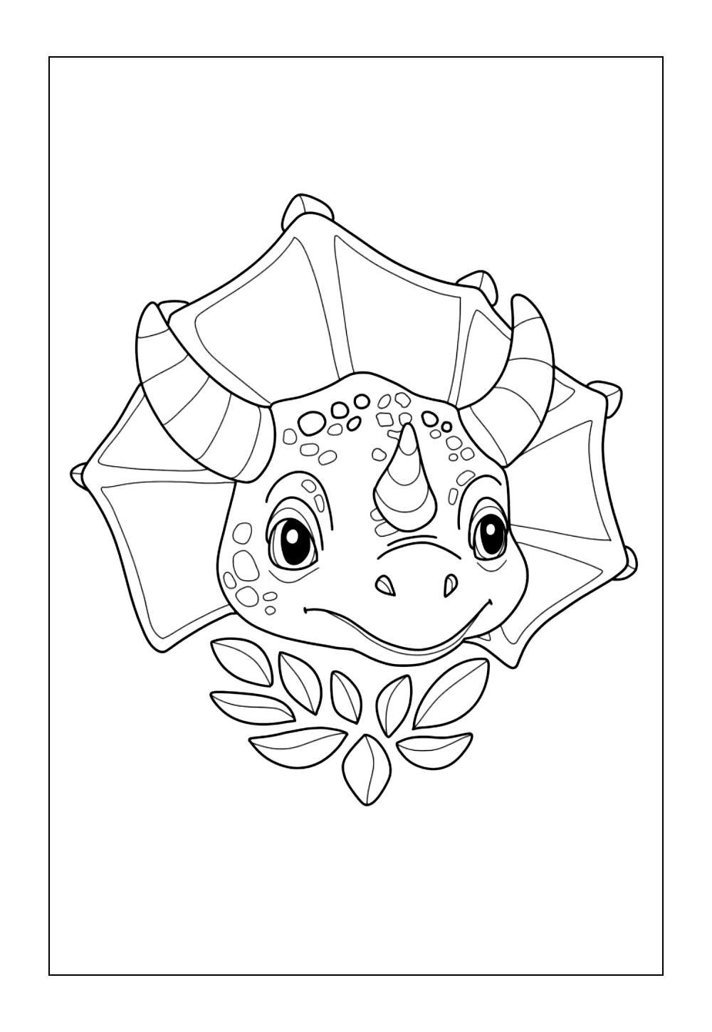 Triceratops para colorir