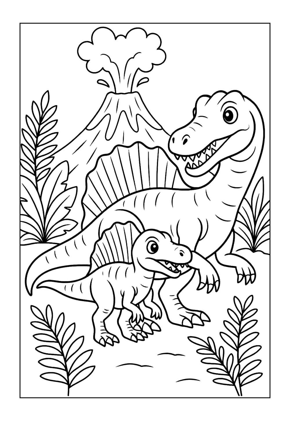 Desenhos de Dinossauro Espinossauro para colorir