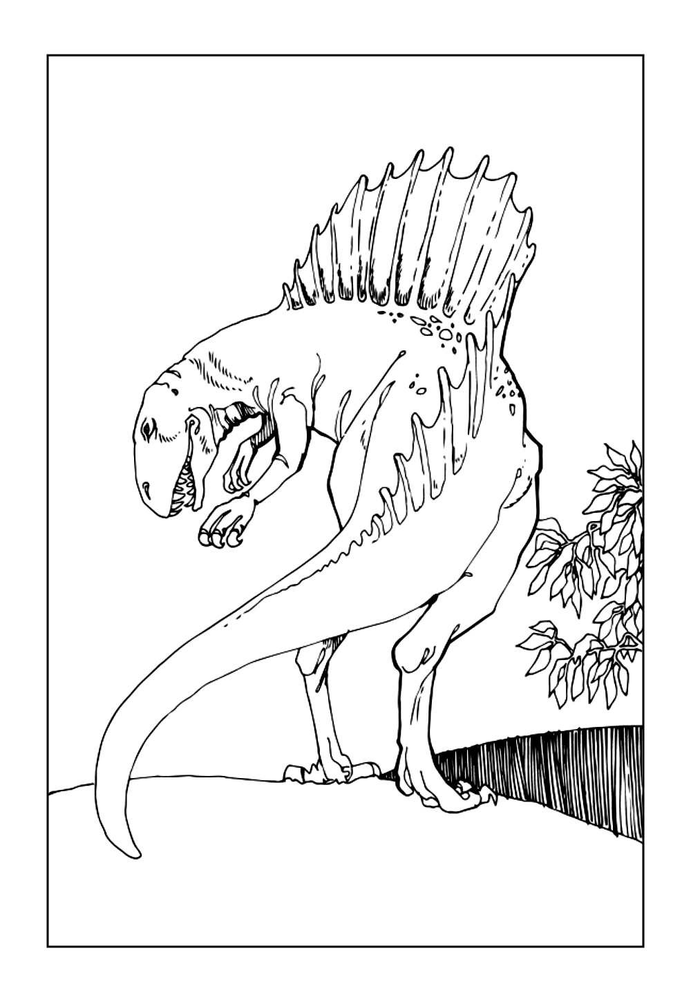 Desenho do Espinossauro para colorir