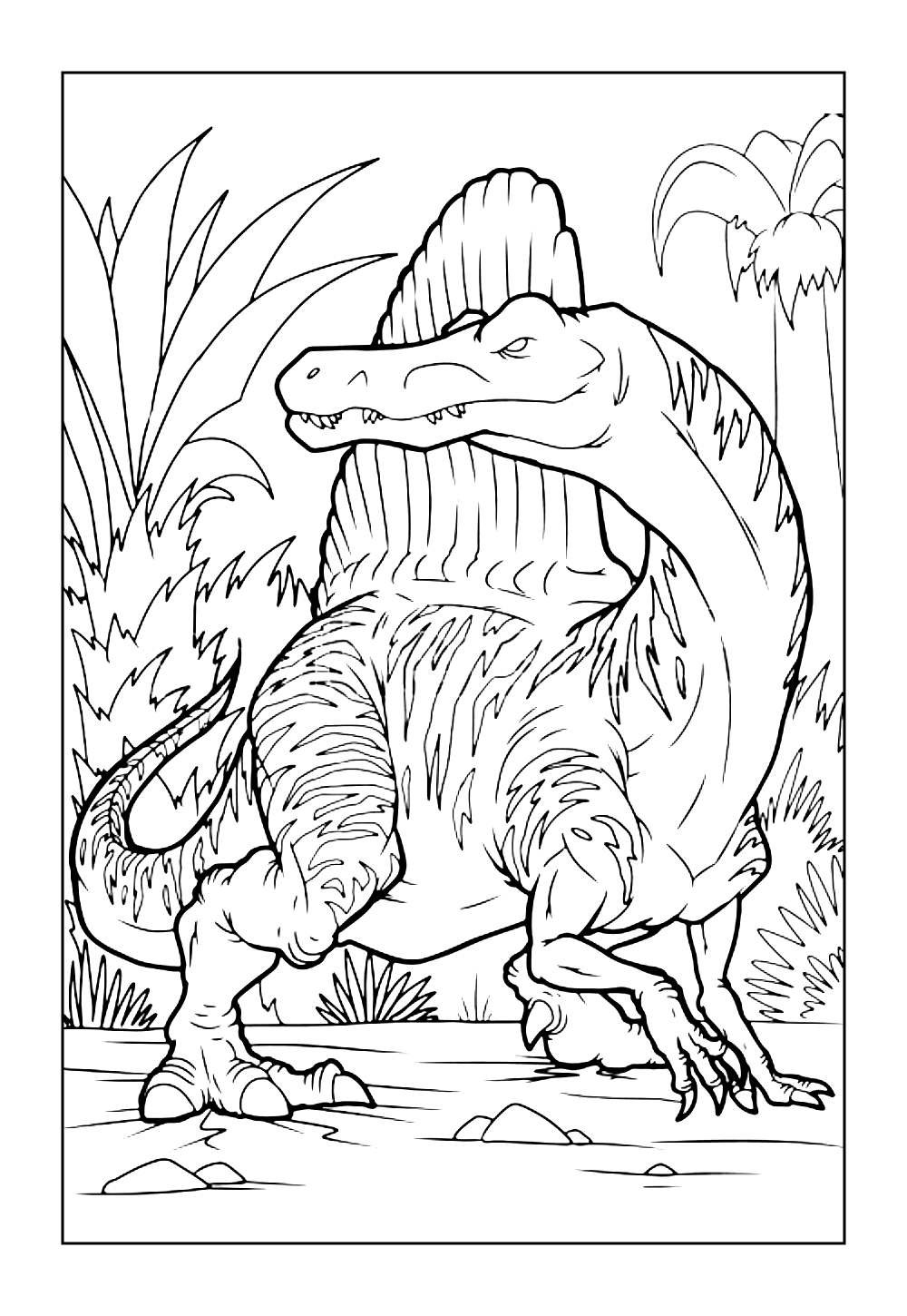Desenho do Espinossauro para pintar
