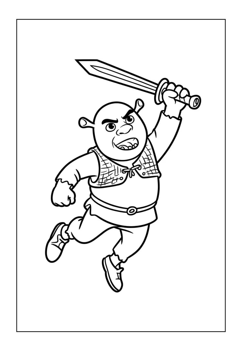Desenho de Shrek para colorir