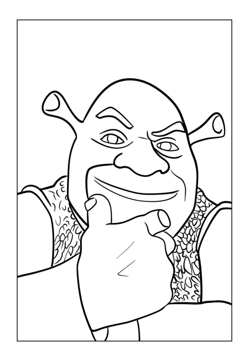 Desenho de Shrek para pintar