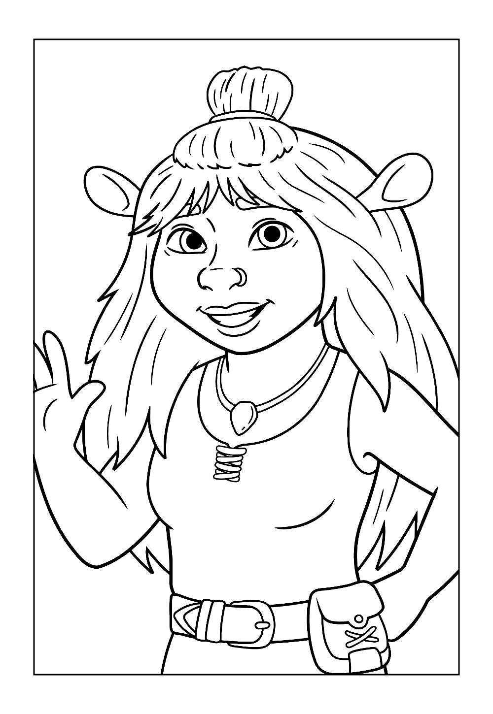 Desenho para Pintar de Shrek