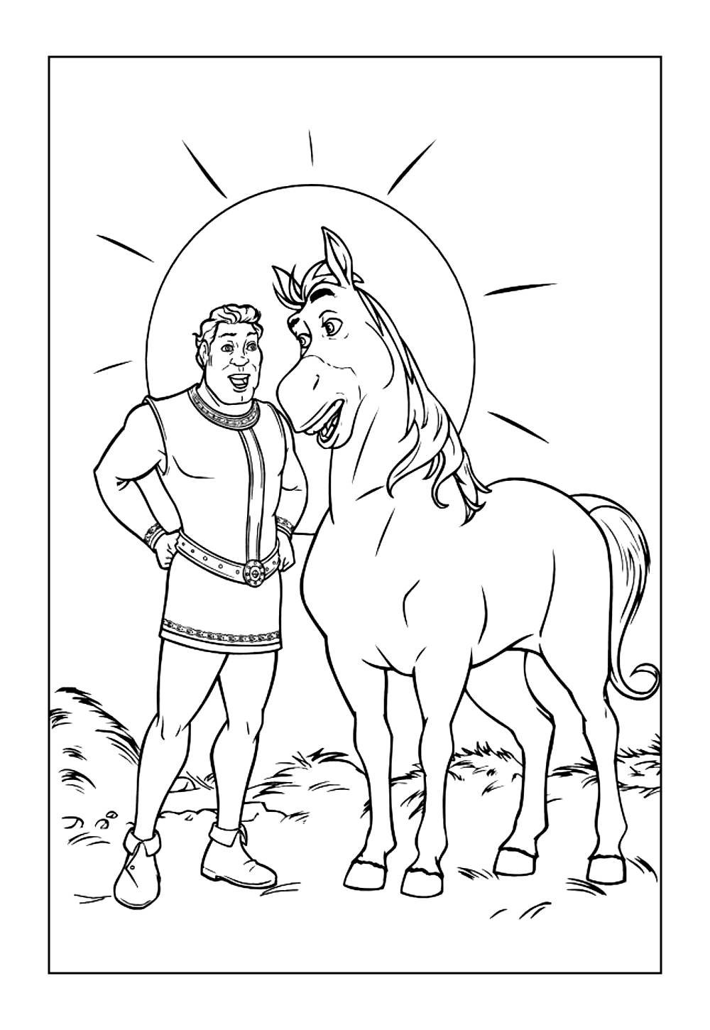 Desenho do Shrek para colorir