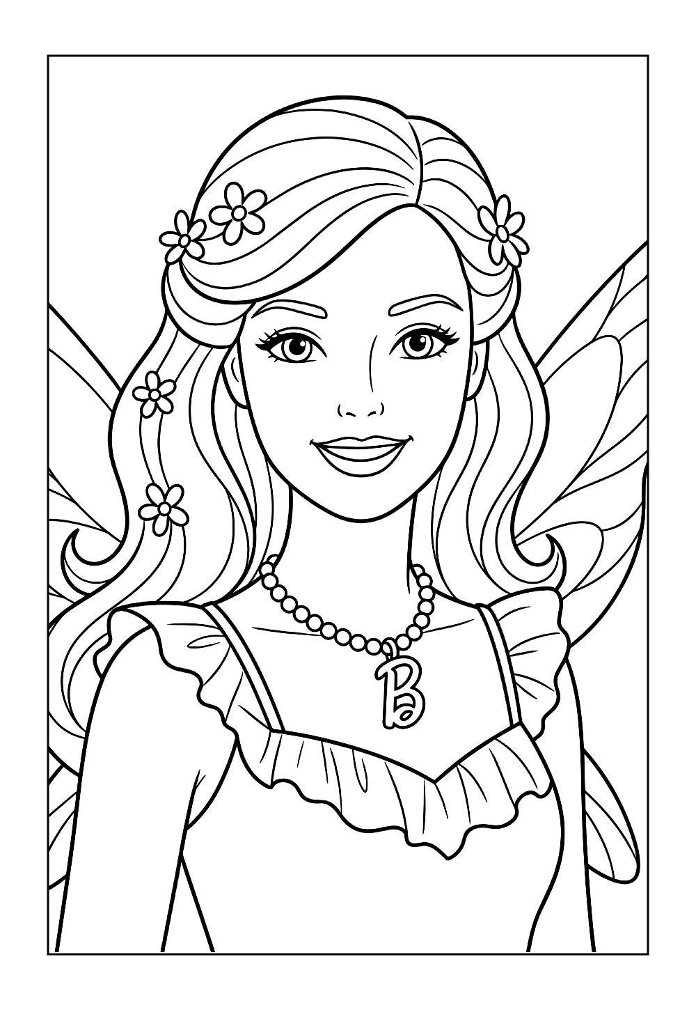 Desenho da Barbie Dreamtopia para colorir
