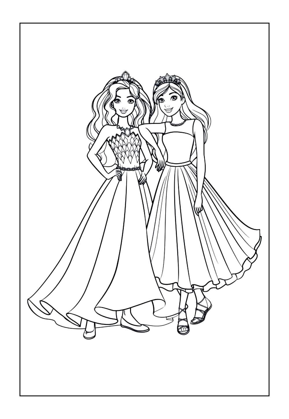 Desenhos da Barbie para colorire e pintar