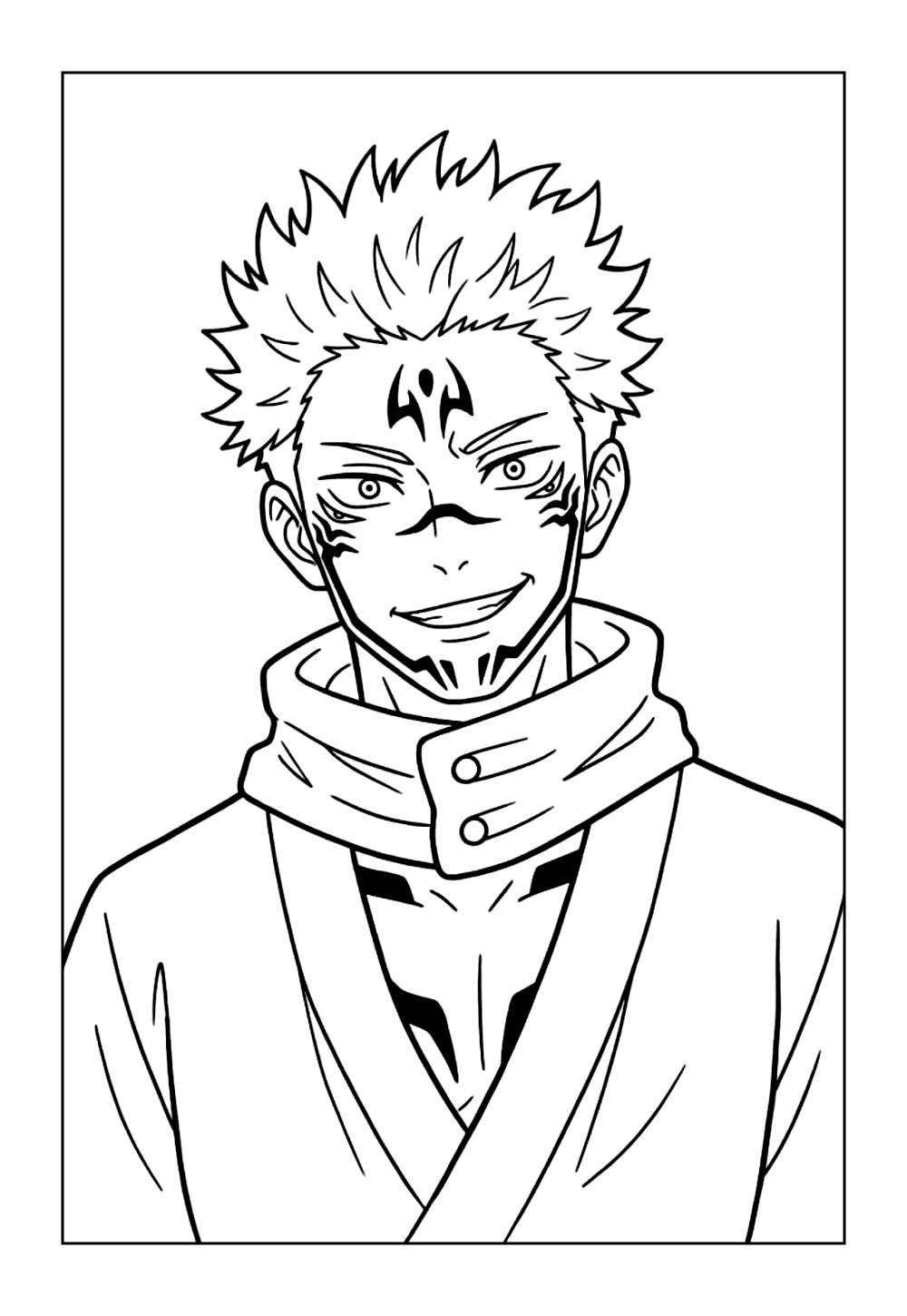 Jujutsu Kaisen para imprimir e colorir