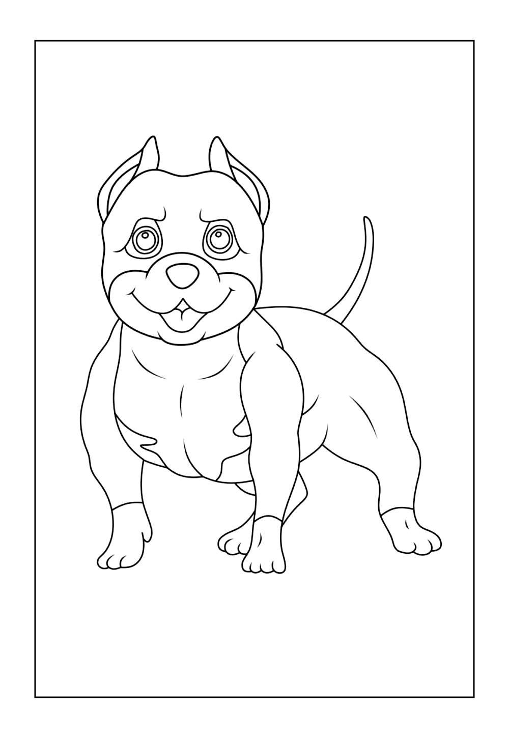 Pitbull para colorir
