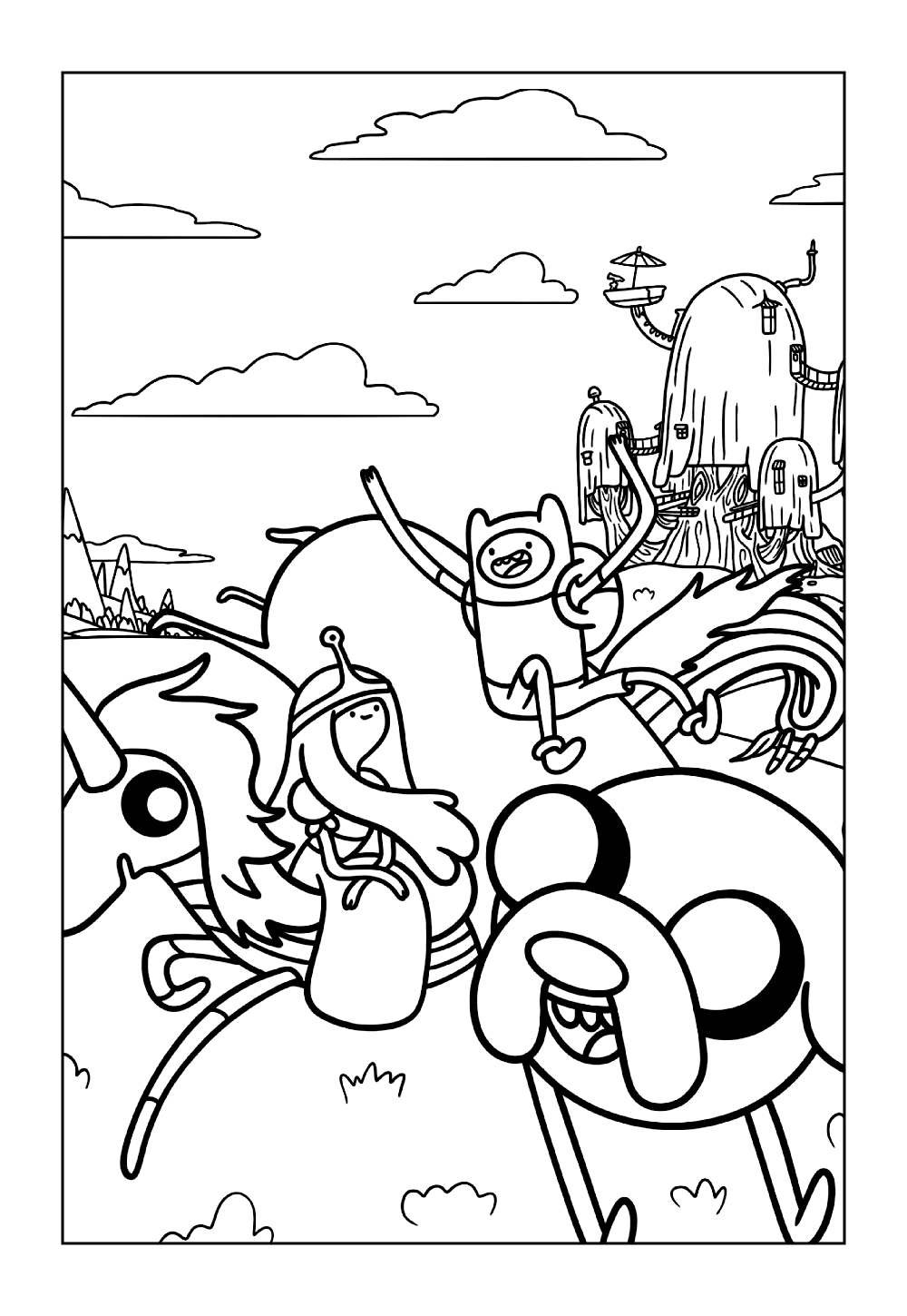 Desenho de Hora de Aventura para colorir e pintar